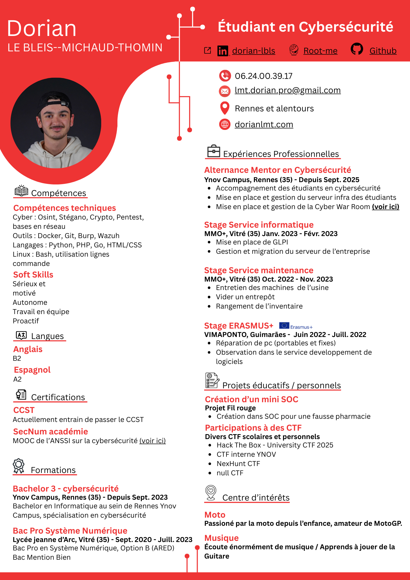 Prévisualisation du CV